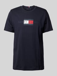 T-Shirt mit Label-Print von Tommy Hilfiger Blau - 7