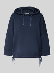 Cropped Hoodie aus Scuba mit 3/4-Arm  von Tom Tailor Blau - 25