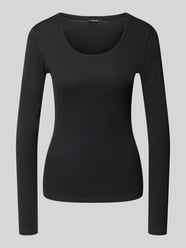Slim fit shirt met lange mouwen van mix van katoen en modal model 'Sorana' van OPUS - 35