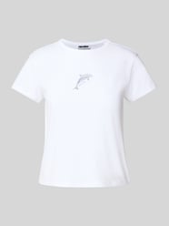 T-shirt z nadrukiem z motywem i logo od REVIEW - 41