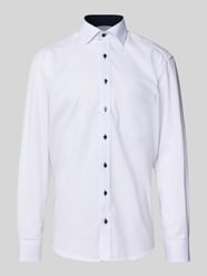Comfort fit zakelijk overhemd van Oxford van ETERNA - 5
