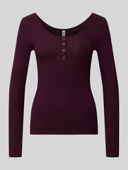 Bluzka z długim rękawem o kroju slim fit z mieszanki bawełny model ‘KITTE’ od PIECES - 19