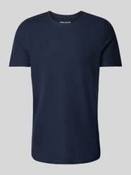T-Shirt mit geripptem Rundhalsausschnitt von MCNEAL Blau - 8