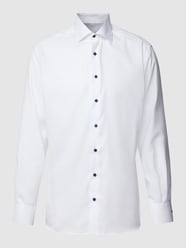 Modern Fit Business-Hemd mit Allover-Muster von Eterna Weiß - 1