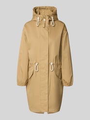 regular fit lange jas met doorlopende afdekstrip model 'Tory' van g-lab Beige - 15
