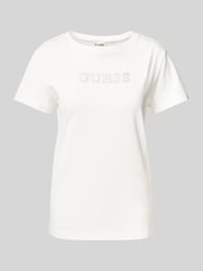 T-shirt z detalem z logo model ‘BRIANA’ od GUESS Activewear - 4