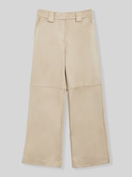 Weite Hose in Lederoptik von s.Oliver BLACK LABEL Beige - 1