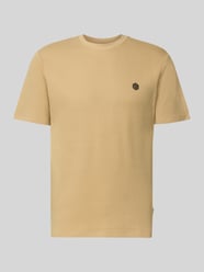 T-shirt met labeldetail model 'FILLIP' van Blend Beige - 16