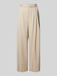 Wide Leg Stoffhose mit Bundfalten von Gestuz Beige - 15