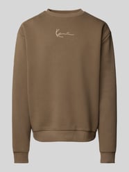 Sweatshirt mit Label-Stitching von KARL KANI Grün - 44