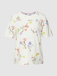 T-shirt met all-over bloemenmotief, model 'MILLA' van Nümph Wit - 26