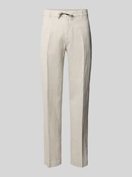 Regular Fit Leinenhose mit Bügelfalten Modell 'LEROY' von SELECTED HOMME Beige - 39