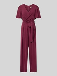 Jumpsuit mit Stoffgürtel von Rinascimento Bordeaux - 11