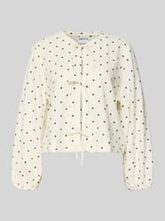 Regular Fit Bluse mit Zierschleifen von Jake*s Casual Beige - 26