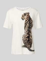 Regular Fit T-Shirt aus reiner Baumwolle mit Animal-Print von Marc Cain - 1