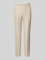 Slim fit pantalon met persplooien van Carl Gross Beige - 8