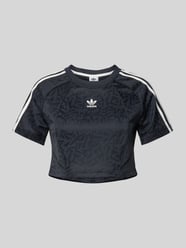 Cropped T-Shirt mit Label-Print Modell 'BABY' von adidas Originals Schwarz - 6