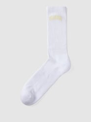 Socken mit Brand-Schriftzug von Pegador Weiß - 35