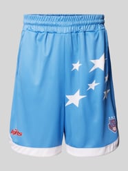 Sweatshorts mit Label-Details Modell 'ALLSTARS' von Low Lights Studios Blau - 1