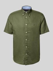Regular fit vrijetijdsoverhemd van een mix van katoen en linnen van Tommy Hilfiger - 46
