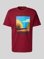 T-Shirt mit Label-Print Modell 'ARBIA' von Napapijri Bordeaux - 38