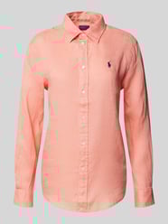 Leinenbluse mit Label-Stitching von Polo Ralph Lauren Orange - 2
