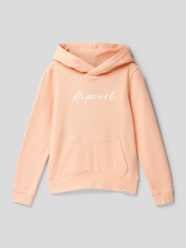 Hoodie met labelprint, model 'Script' van Rip Curl Oranje - 40