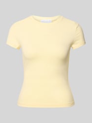 T-shirt met geribde ronde hals, model 'Franka' van LeGer by Lena Gercke - 11