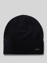 Beanie mit Label-Applikation Modell 'Lari' von BOSS Schwarz - 17