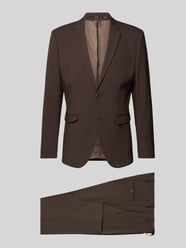 Slim fit pak met klepzakken, model 'LIAM' van SELECTED HOMME Bruin - 3