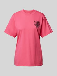 T-shirt met statementprint van HUGO Fuchsia - 5