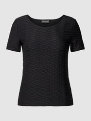 T-Shirt mit Strukturmuster von Emporio Armani Schwarz - 26
