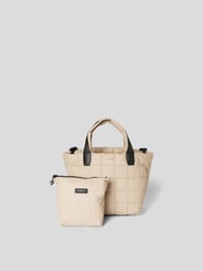 Handtasche mit Steppnähten von Vee Collective Beige - 3