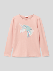Shirt met lange mouwen en eenhoornmotief van s.Oliver RED LABEL Roze - 39