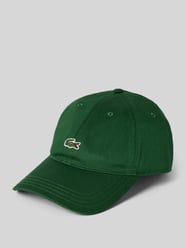 Baseballpet met logopatch in effen design van Lacoste Groen - 30