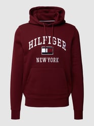 Hoodie mit Label-Stitching Modell 'VARSITY' von Tommy Hilfiger Bordeaux - 34