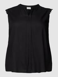 PLUS SIZE Blusenshirt aus Viskose mit V-Ausschnitt Modell 'MUMI' von ONLY CARMAKOMA Schwarz - 39