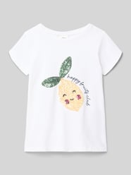 T-shirt o linii a z czystej bawełny od s.Oliver RED LABEL - 21