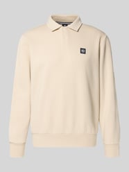 Sweatshirt met polokraag van Lerros Beige - 13