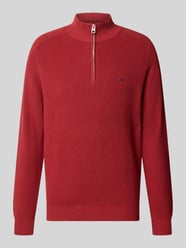Regular Fit Strickpullover aus reiner Baumwolle mit Troyer-Kragen von Fynch-Hatton - 19