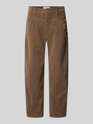 Straight Fit Cordhose mit verkürztem Bein von Cambio Beige - 30