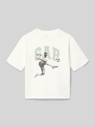 t-shirt z nadrukiem z motywem i logo od GAP - 12