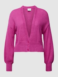 Korte cardigan van alpacamix met diepe V-hals van Dante 6 Roze - 24