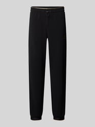 Straight Leg Sweatpants mit Label-Patch Modell 'GOLD LABEL' von EA7 Emporio Armani Schwarz - 29