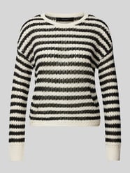 Regular Fit Strickpullover mit lockerem Strickmuster Modell 'SPRING' von Vero Moda Beige - 5