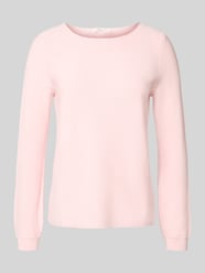 Regular fit shirt met lange mouwen van puur katoen in gebreide look van Christian Berg Woman Fuchsia - 30