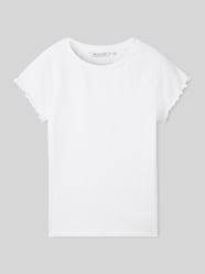 t-shirt o kroju slim fit z prążkowanej dzianiny od Tom Tailor Denim - 14