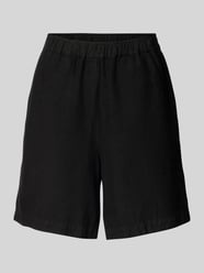 Szorty lniane o kroju regular fit z elastycznym pasem model ‘Emmie’ od MOS MOSH - 4