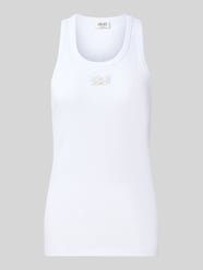 Slim fit top van katoenmix model 'Costina' van Liu Jo White - 25