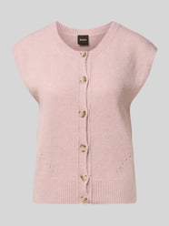 Relaxed fit mouwloos vest met wol en alpaca, model 'FOLDERIO' van BOSS Orange Fuchsia - 39